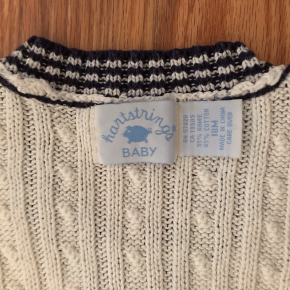 White Vest with blue detail at collar line. - Picture 4 of 6